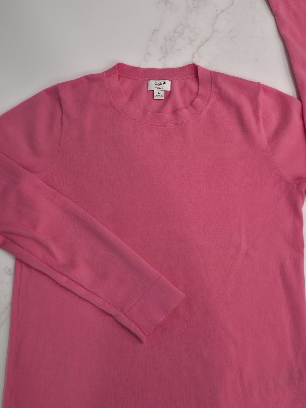 J.Crew Teddie Sweater in Bright Pink. Medium - Picture 2 of 3
